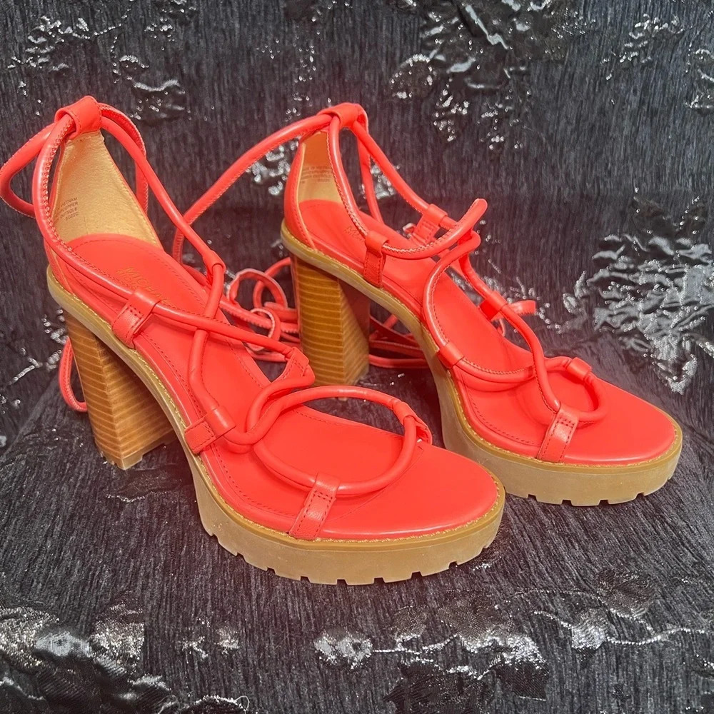 Michael Michael Kors - Coral Vero Lug Platform Ankle Wrap Sandal US 6.5 - Picture 2 of 9